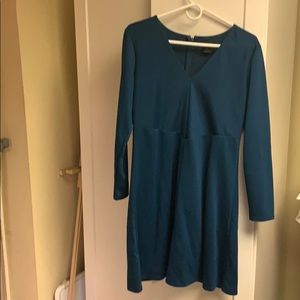 Blue long sleeve dress